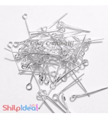 Eye Pins 60mm - Silver - Pack of 25